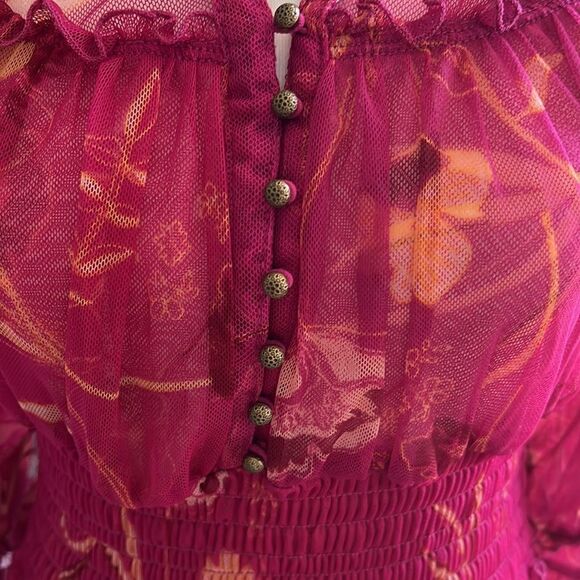 NWT Free People Time For Shine Cropped Blouse - Picture 5 of 8